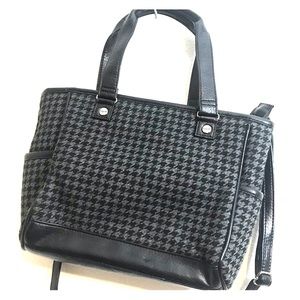 Mini Cindy Crossbody purse houndstooth pattern